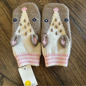 Mini Boden Deer Knit Mittens NWT